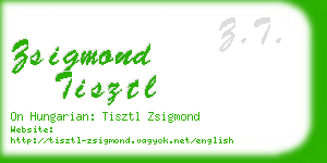 zsigmond tisztl business card